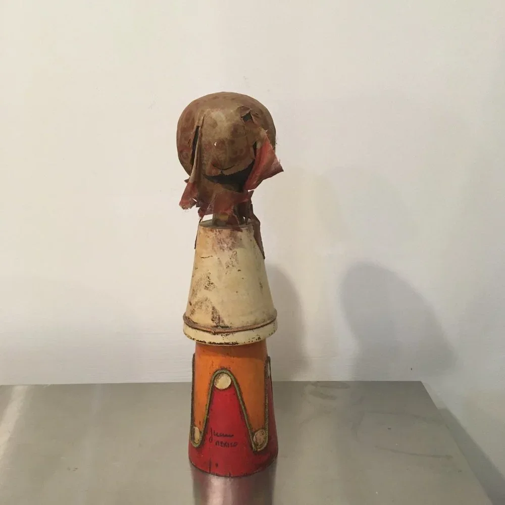 Vintage Mexican wood carved doll by Juan - RARE - Picture 7 of 8